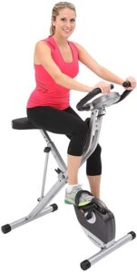 Exerpeutic Folding Magnetic Upright Exercise Bike with Pulse